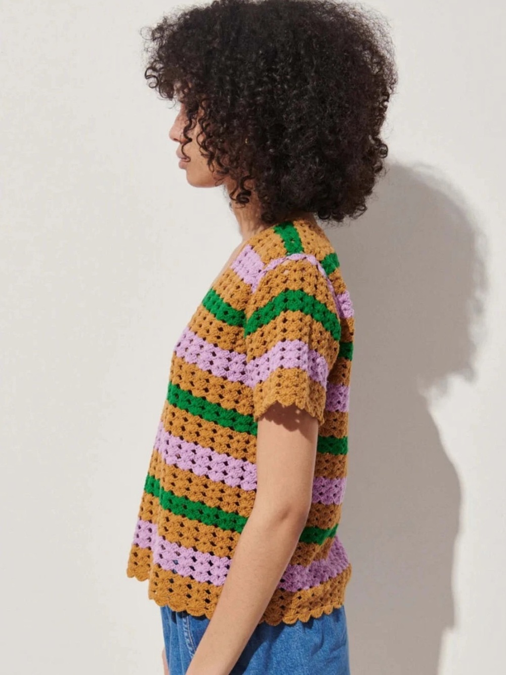 Rachel Comey Sousel Top Amber Multi Hand Knit Crochet Top, Small - Picture 2 of 8